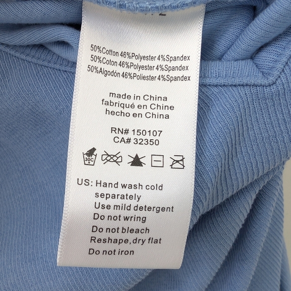 Rusty Ribbed Blue Maxi Dress With Slit - Picture 11 of 11